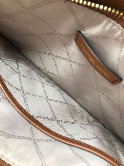 MICHAEL KORS（マイケル・コース）MICHAEL KORS (マイケルコース) シャンタル サッチェル ミディアム 2WAY ショルダーハンドバッグ ブラウン サイズ:-の古着・服飾アイテム