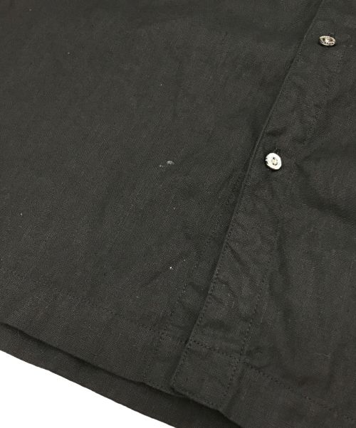 nest Robe（ネストローブ）nest Robe (ネストローブ) UpcycleLino バックVネックレースギャザーワンピース ブラック サイズ:Fの古着・服飾アイテム