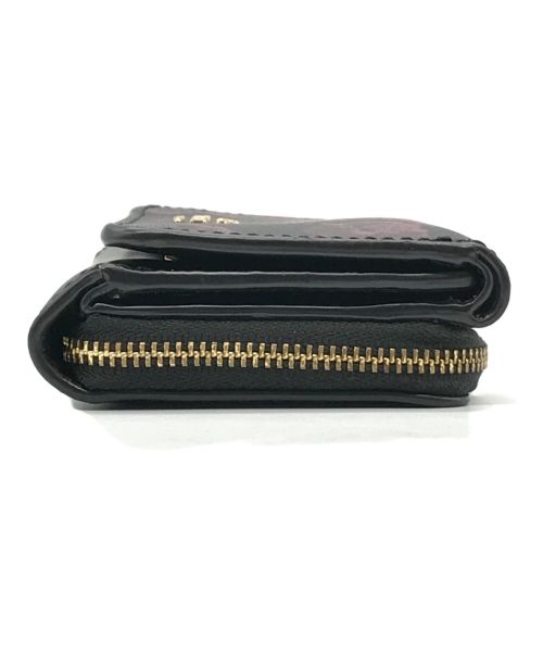 COACH（コーチ）COACH (コーチ) Small Trifold Wallet With Halftone Floral Print ブラック サイズ:-の古着・服飾アイテム