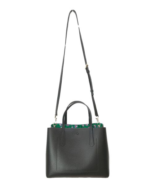 Kate Spade（ケイトスペード）Kate Spade (ケイトスペード) モリー パーティー フローラル ミディアム サッチェル バック ブラック×グリーン サイズ:-の古着・服飾アイテム