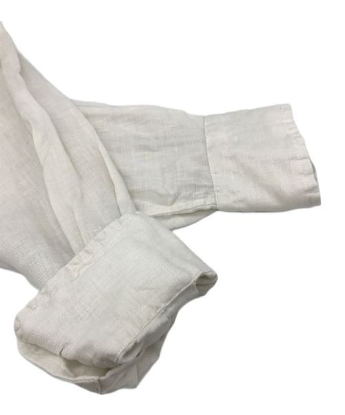 FRAMeWORK（フレームワーク）FRAMeWORK (フレームワーク) フレンチリネンレギュラーカラーシャツ ホワイト サイズ:Fの古着・服飾アイテム