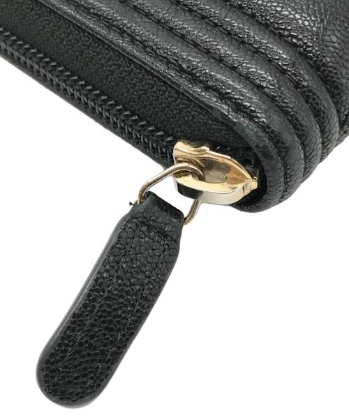 CHANEL（シャネル）CHANEL (シャネル) ラウンドファスナー長財布 ブラック サイズ:-の古着・服飾アイテム