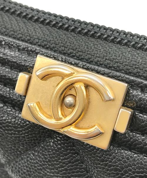 CHANEL（シャネル）CHANEL (シャネル) ラウンドファスナー長財布 ブラック サイズ:-の古着・服飾アイテム