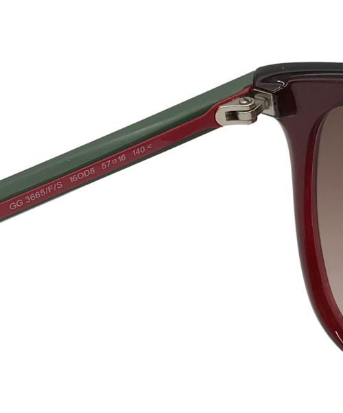 GUCCI（グッチ）GUCCI (グッチ) サングラス レッド サイズ:57□16-140-48の古着・服飾アイテム