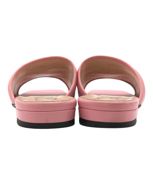 GUCCI（グッチ）GUCCI (グッチ) GGマーモント ミュールサンダル ピンク サイズ:36の古着・服飾アイテム