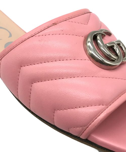 GUCCI（グッチ）GUCCI (グッチ) GGマーモント ミュールサンダル ピンク サイズ:36の古着・服飾アイテム