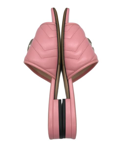 GUCCI（グッチ）GUCCI (グッチ) GGマーモント ミュールサンダル ピンク サイズ:36の古着・服飾アイテム