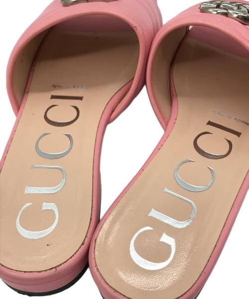 GUCCI（グッチ）GUCCI (グッチ) GGマーモント ミュールサンダル ピンク サイズ:36の古着・服飾アイテム
