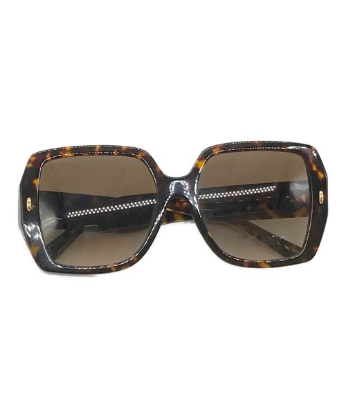 TORY BURCH（トリーバーチ）TORY BURCH (トリーバーチ) ミラー オーバーサイズ スクエア サングラス dark tortoise / brown gradient サイズ:56□18-145-51の古着・服飾アイテム
