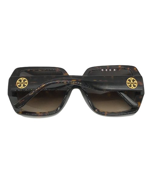 TORY BURCH（トリーバーチ）TORY BURCH (トリーバーチ) ミラー オーバーサイズ スクエア サングラス dark tortoise / brown gradient サイズ:56□18-145-51の古着・服飾アイテム