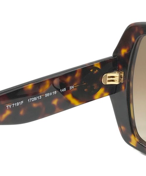 TORY BURCH（トリーバーチ）TORY BURCH (トリーバーチ) ミラー オーバーサイズ スクエア サングラス dark tortoise / brown gradient サイズ:56□18-145-51の古着・服飾アイテム