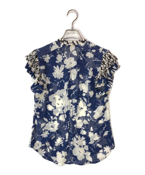 POLO RALPH LAUREN（ポロ・ラルフローレン）POLO RALPH LAUREN (ポロ・ラルフローレン) 花柄ブラウス ホワイト×ブルー サイズ:XSの古着・服飾アイテム