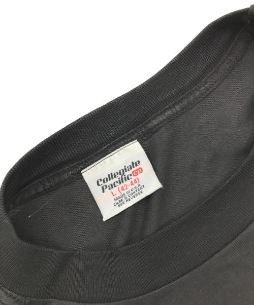 COLLEGIATE PACIFIC（カレッジパシフィック）COLLEGIATE PACIFIC (カレッジパシフィック) プリントTシャツ ブラック サイズ:L(42-44)の古着・服飾アイテム
