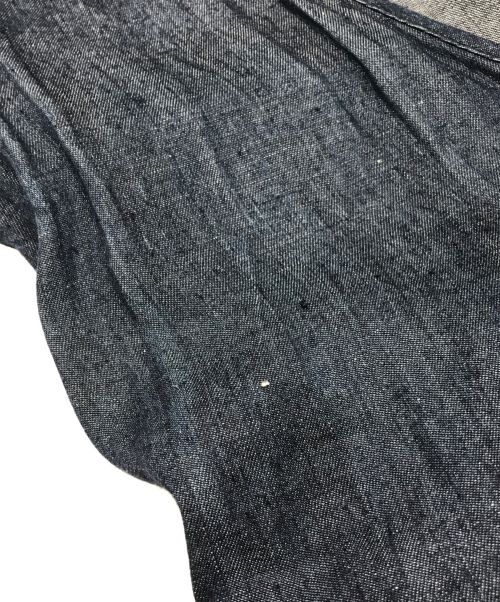 nest Robe（ネストローブ）nest Robe (ネストローブ) インディゴ染めカシュクールリネンワンピース インディゴ サイズ:-の古着・服飾アイテム