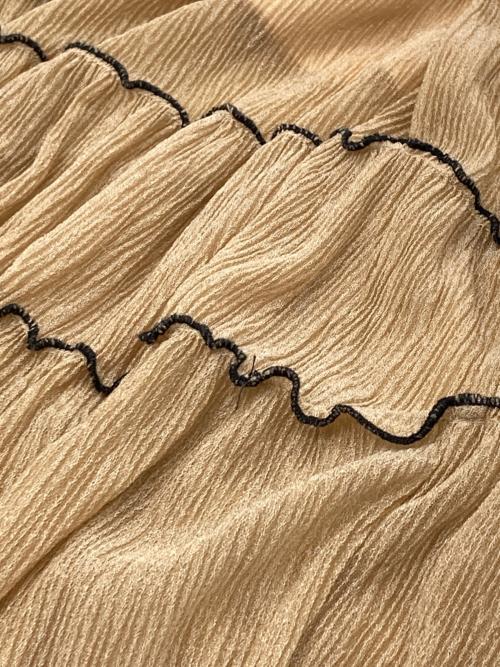 COCODEAL（ココディール）COCODEAL (ココディール) シアーシャーリングティアードスカート ブラウン サイズ:1の古着・服飾アイテム