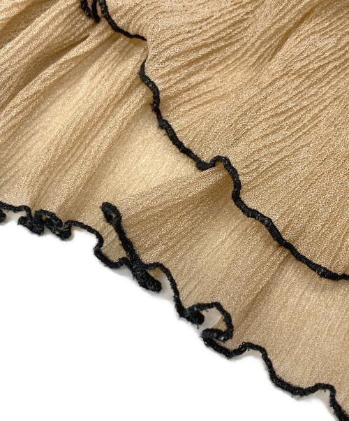 COCODEAL（ココディール）COCODEAL (ココディール) シアーシャーリングティアードスカート ブラウン サイズ:1の古着・服飾アイテム