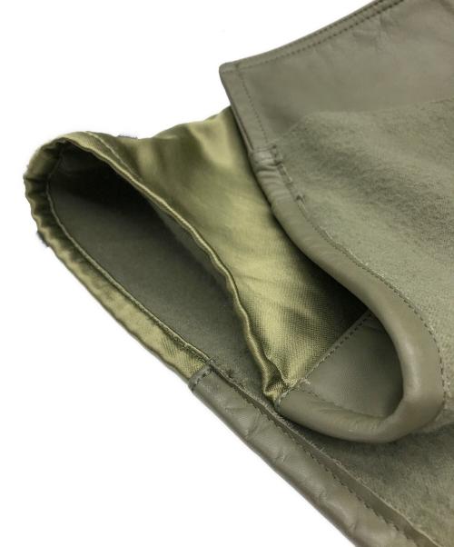 blackmeans（ブラックミーンズ）blackmeans (ブラックミーンズ) TRENCH COAT / トレンチコート / 切替レザーコート 945-77TJ349-1 オリーブ×グリーン サイズ:4の古着・服飾アイテム