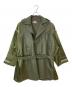 blackmeans（ブラックミーンズ）の古着「TRENCH COAT / トレンチコート / 切替レザーコート 945-77TJ349-1」｜オリーブ×グリーン