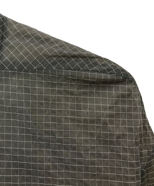 RICK OWENS（リックオウエンス）RICK OWENS (リックオウエンス) グリッドパターン ボンバージャケット グレー サイズ:36の古着・服飾アイテム