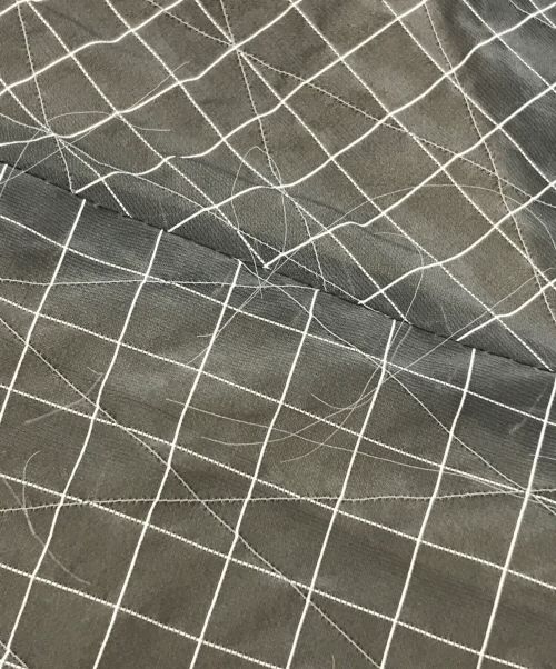 RICK OWENS（リックオウエンス）RICK OWENS (リックオウエンス) グリッドパターン ボンバージャケット グレー サイズ:36の古着・服飾アイテム