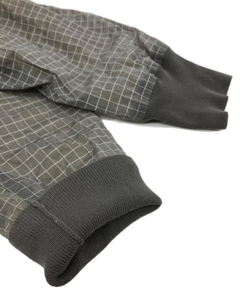 RICK OWENS（リックオウエンス）RICK OWENS (リックオウエンス) グリッドパターン ボンバージャケット グレー サイズ:36の古着・服飾アイテム