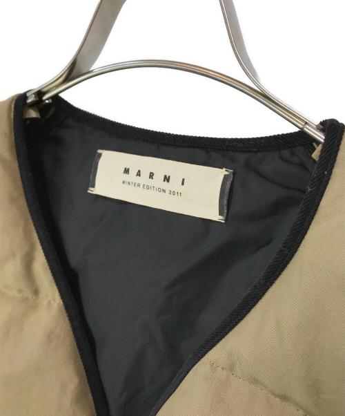 MARNI（マルニ）MARNI (マルニ) ニット切替ダウンジャケット ベージュ サイズ:-の古着・服飾アイテム