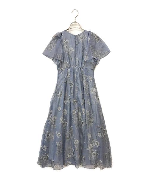 MERCURY DUO（マーキュリーデュオ）MERCURY DUO (マーキュリーデュオ) レイヤードライクフラワープリントワンピース ブルー サイズ:Sの古着・服飾アイテム