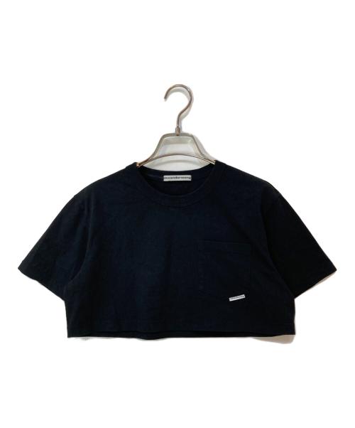 ALEXANDER WANG（アレキサンダー・ワン）ALEXANDER WANG (アレキサンダーワン) クロップドTシャツ ブラック サイズ:XSの古着・服飾アイテム