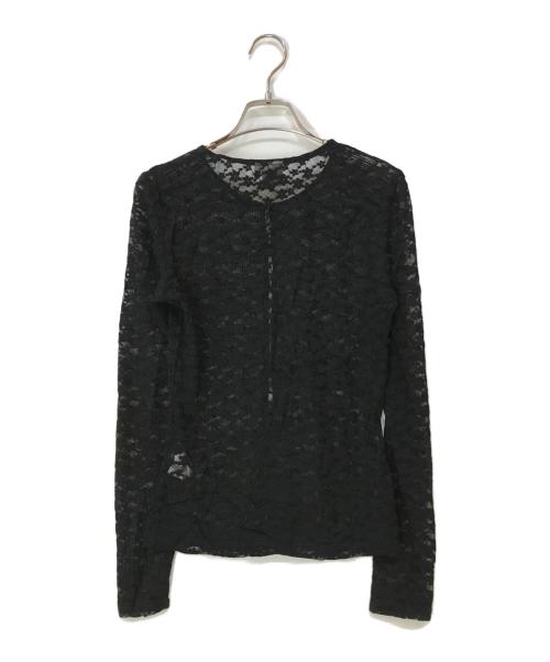 BAUM UND PFERDGARTEN（バウムウンドヘルガーデン）BAUM UND PFERDGARTEN (バウムウンドヘルガーデン) レースストレッチカーディガン ブラック サイズ:Sの古着・服飾アイテム