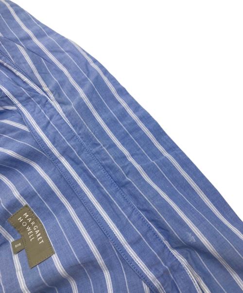 MARGARET HOWELL（マーガレットハウエル）MARGARET HOWELL (マーガレットハウエル) WIDE PJ STRIPE COTTONワンピース ブルー サイズ:2の古着・服飾アイテム
