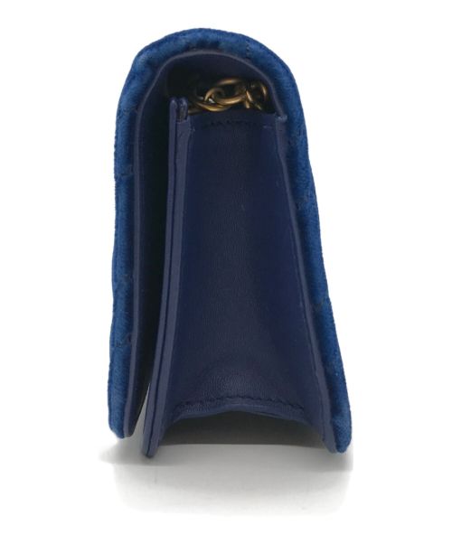 GUCCI（グッチ）GUCCI (グッチ) スモールチェーンショルダーバッグ ブルーの古着・服飾アイテム