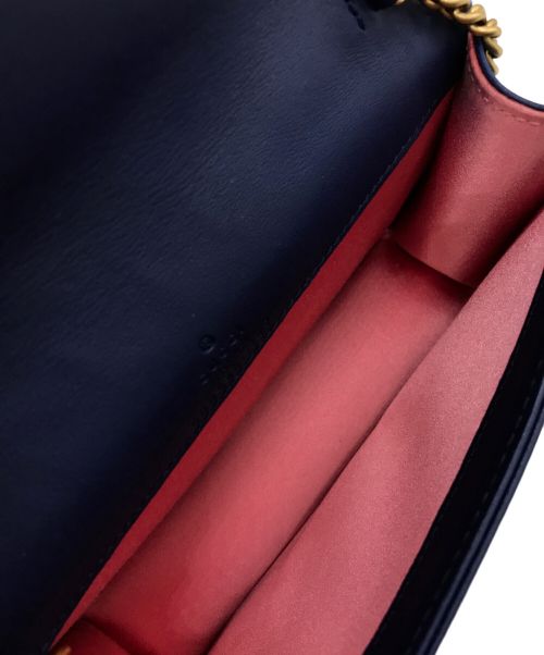 GUCCI（グッチ）GUCCI (グッチ) スモールチェーンショルダーバッグ ブルーの古着・服飾アイテム