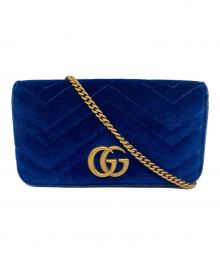 GUCCI（グッチ）の古着「スモールチェーンショルダーバッグ」｜ブルー