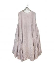 nest Robe（ネストローブ）の古着「リネン サークルヘムノースリーブワンピース」｜ピンク