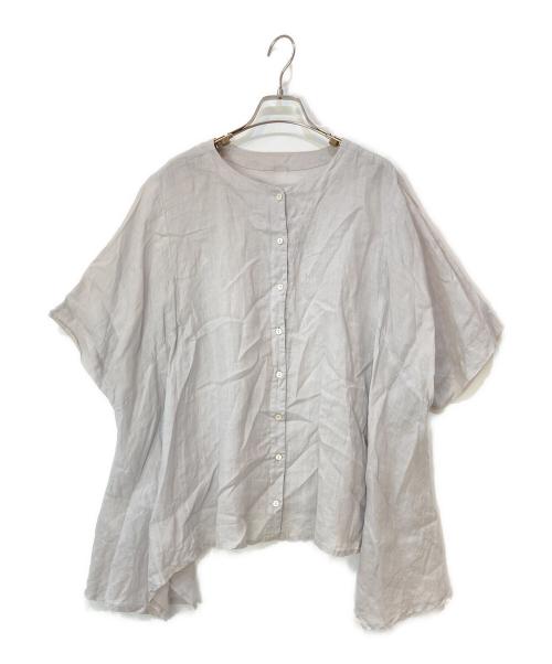 nest Robe（ネストローブ）nest Robe (ネストローブ) ラミークリンクル2WAYブラウス グレー サイズ:Fの古着・服飾アイテム