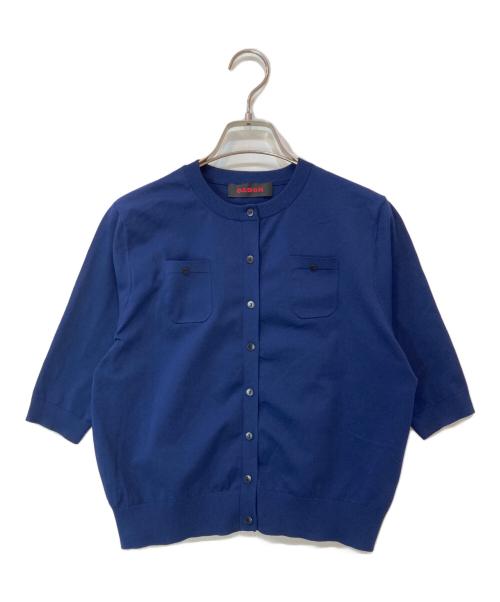 CABAN（キャバン）CABAN (キャバン) ファインポリエステル ハーフスリーブポケットカーディガン ブルー サイズ:Sの古着・服飾アイテム