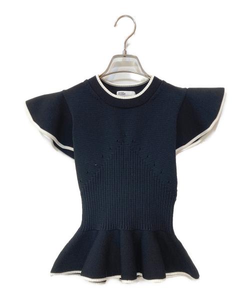 DOUBLE STANDARD CLOTHING（ダブルスタンダードクロージング）DOUBLE STANDARD CLOTHING (ダブルスタンダードクロージング) バイカラーニットトップス ブラック サイズ:36の古着・服飾アイテム