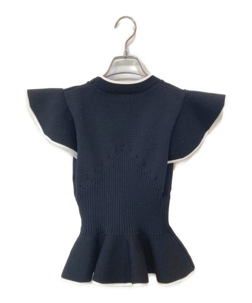 DOUBLE STANDARD CLOTHING（ダブルスタンダードクロージング）DOUBLE STANDARD CLOTHING (ダブルスタンダードクロージング) バイカラーニットトップス ブラック サイズ:36の古着・服飾アイテム