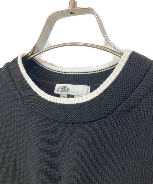 DOUBLE STANDARD CLOTHING（ダブルスタンダードクロージング）DOUBLE STANDARD CLOTHING (ダブルスタンダードクロージング) バイカラーニットトップス ブラック サイズ:36の古着・服飾アイテム