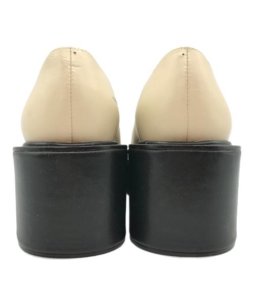 CLANE（クラネ）CLANE (クラネ) VOLUME SOLE SHOES 厚底レザーシューズ ベージュ×ブラック サイズ:37の古着・服飾アイテム