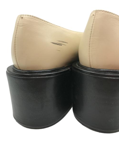 CLANE（クラネ）CLANE (クラネ) VOLUME SOLE SHOES 厚底レザーシューズ ベージュ×ブラック サイズ:37の古着・服飾アイテム