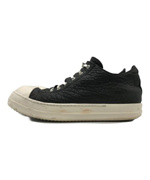 RICK OWENS（リックオウエンス）RICK OWENS (リックオウエンス) RAMONES LOW レザーローカットスニーカー ブラック サイズ:41の古着・服飾アイテム
