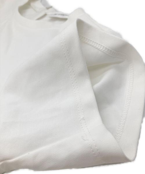 M-PREMIER（エムプルミエ）M-PREMIER (エムプルミエ) ポンチミックスウエストギャザーペプラムカットソー ホワイト サイズ:34の古着・服飾アイテム