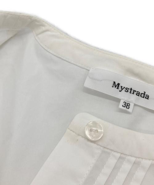 Mystrada（マイストラーダ）Mystrada (マイストラーダ) 安西こずえ (アンザイコズエ) カットワーク衿ブラウス ホワイト サイズ:38の古着・服飾アイテム
