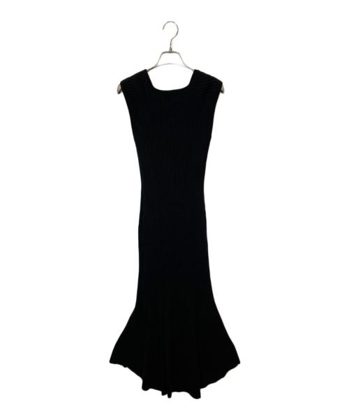 Snidel（スナイデル）Snidel (スナイデル) Susフロントボタンノースリニットワンピ ース ブラック サイズ:ONE SIZEの古着・服飾アイテム