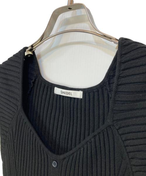 Snidel（スナイデル）Snidel (スナイデル) Susフロントボタンノースリニットワンピ ース ブラック サイズ:ONE SIZEの古着・服飾アイテム