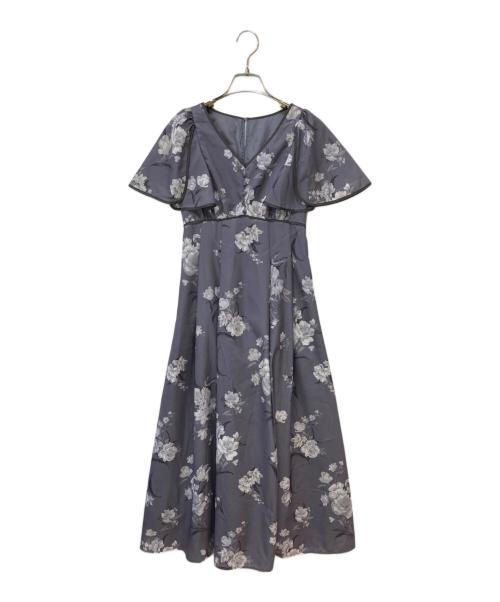 MERCURY DUO（マーキュリーデュオ）MERCURY DUO (マーキュリーデュオ) フレアースリーブフラワーワンピース グレー サイズ:Sの古着・服飾アイテム