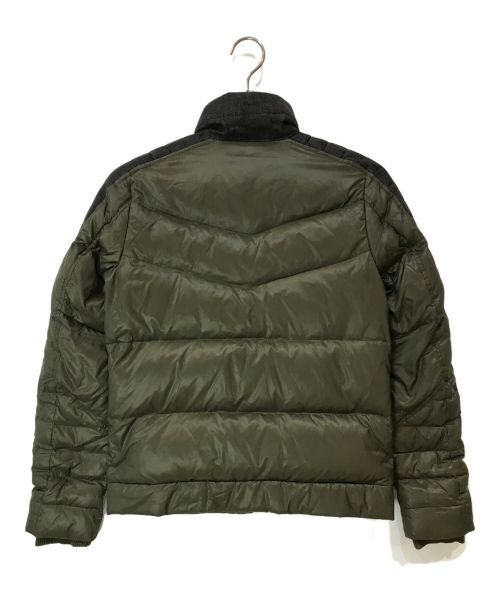 DIESEL（ディーゼル）DIESEL (ディーゼル) デニムコンビジップダウンジャケット グリーン サイズ:XSの古着・服飾アイテム