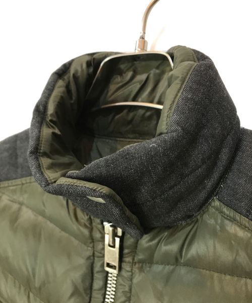 DIESEL（ディーゼル）DIESEL (ディーゼル) デニムコンビジップダウンジャケット グリーン サイズ:XSの古着・服飾アイテム