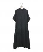 HYKEハイク）の古着「LINEN DRESS」｜チャコールグレー